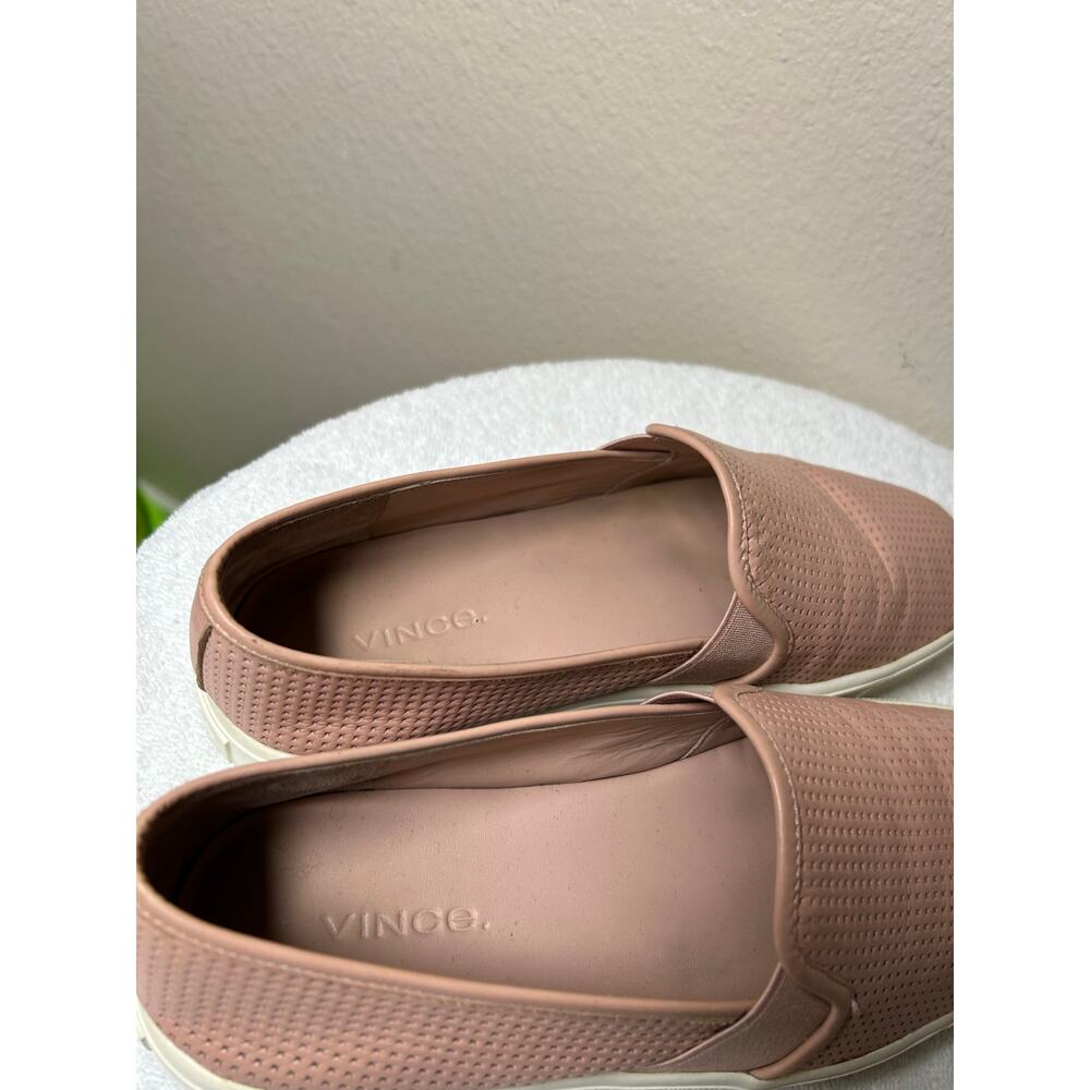Vince Perforated Leather Blair Pink Sneaker Size 6.5 - Picture 10 of 11